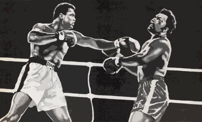 Muhammad Ali derrotando a George Foreman de English School